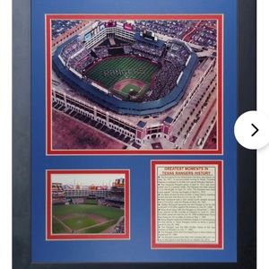 Texas Rangers framed ballpark at Arlington